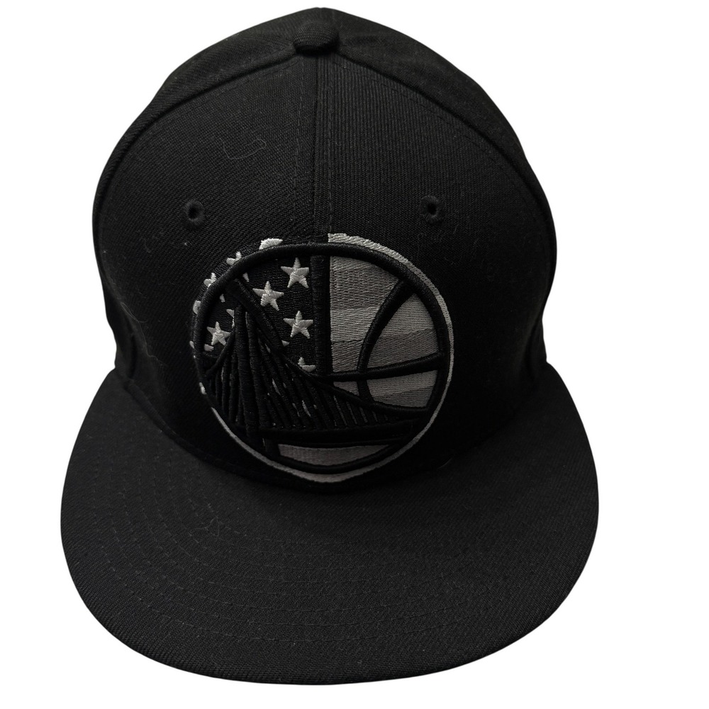 Golden State Warriors Hat Cap Snap Back Mens One Size Black NBA New Era